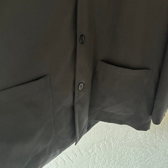 MACMOR | Mens Boxy Wool Shirt Jacket Blazer Size 2XL Black Career Front Pockets - Picture 7 of 8